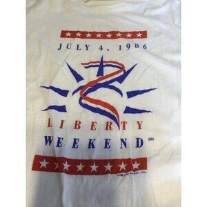Vintage Liberty Weekend 1986 T Shirt 100 yr Centennial Statue XL Patriotic USA